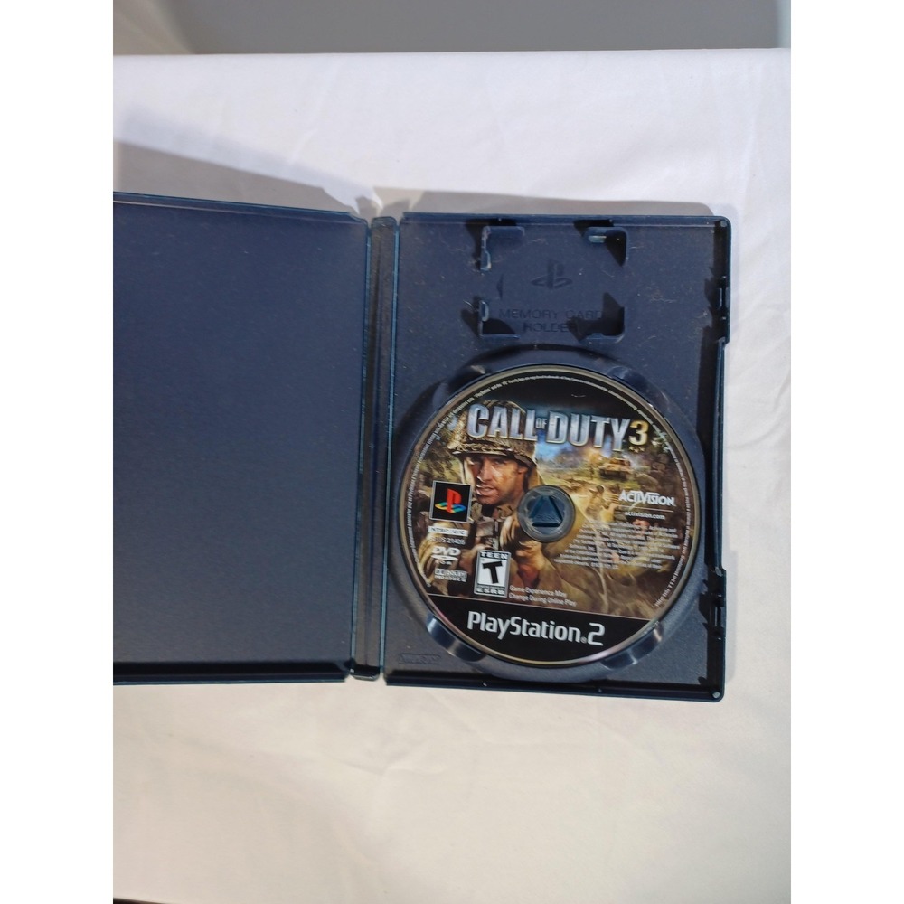 Call Of Duty 3 PlayStation 2 PS2 Game Activision T NTSC-U/C Disc Case Shooter - Picture 3 of 3